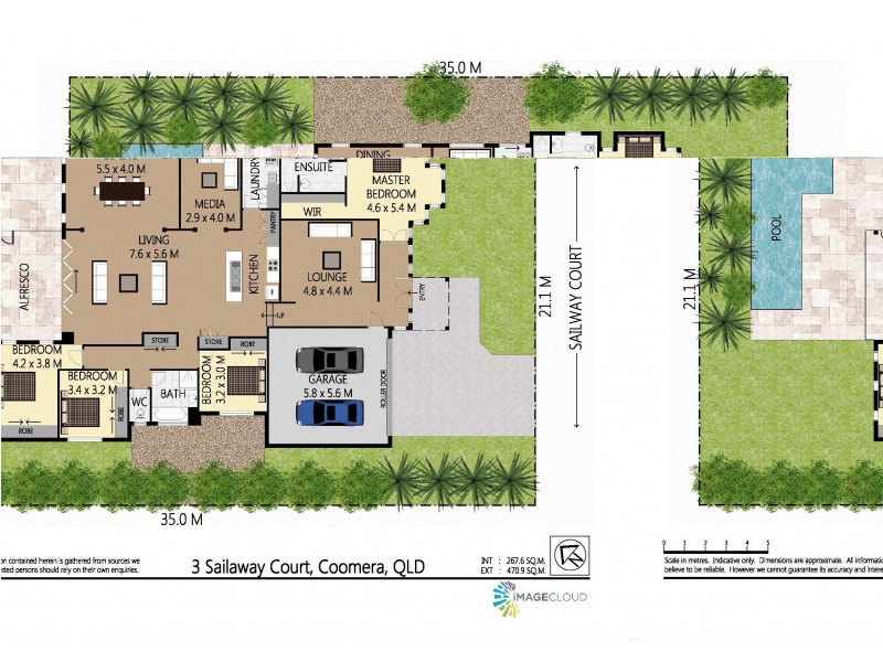 3 Sailaway Court, Coomera QLD 4209 Floorplan
