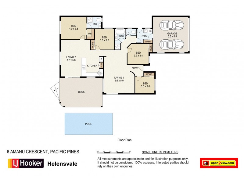 6 Amanu Crescent, Pacific Pines QLD 4211 Floorplan