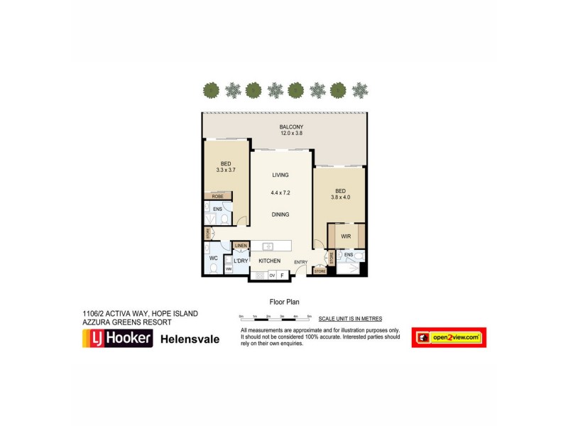 1106/2 Activa Way, Hope Island QLD 4212 Floorplan