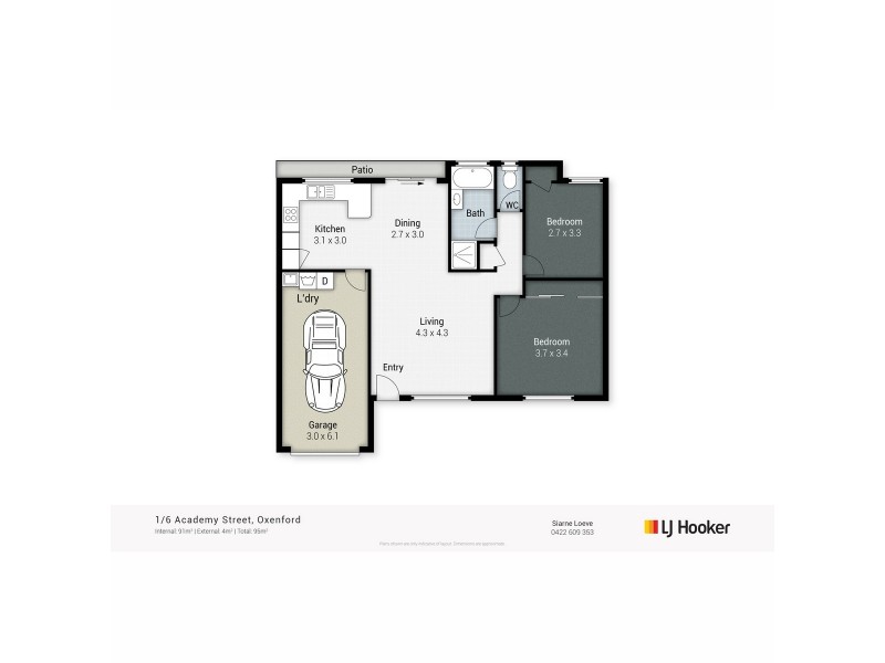1/6 Academy Street, Oxenford QLD 4210 Floorplan