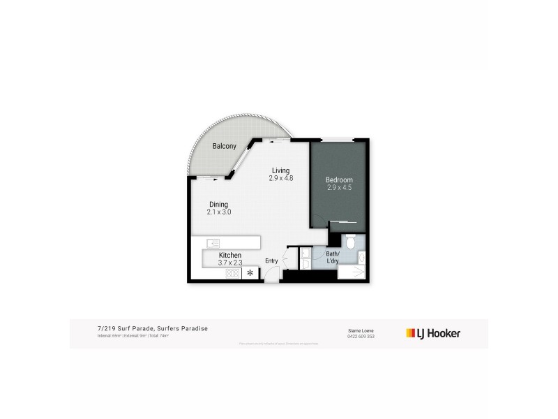7/219 Surf Parade, Surfers Paradise QLD 4217 Floorplan