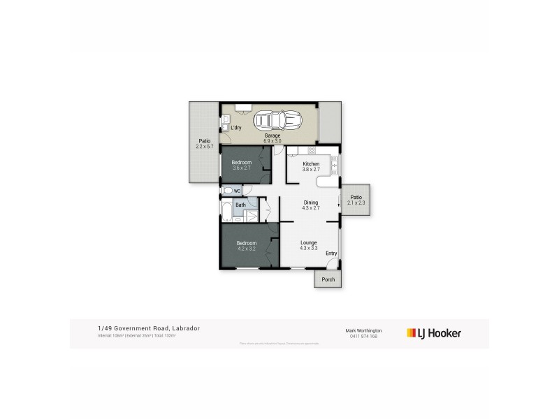 1/49 Government Road, Labrador QLD 4215 Floorplan