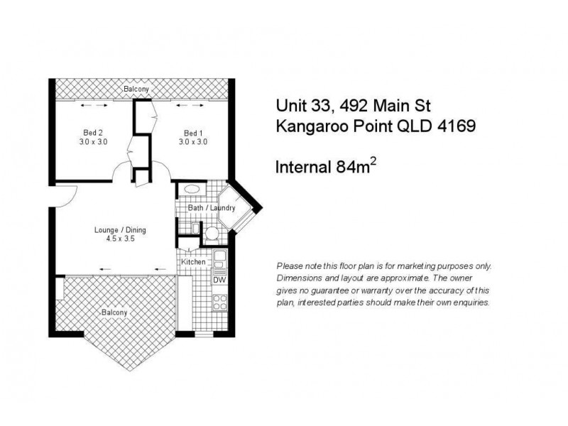 33/492 Main Street, Kangaroo Point QLD 4169 Floorplan