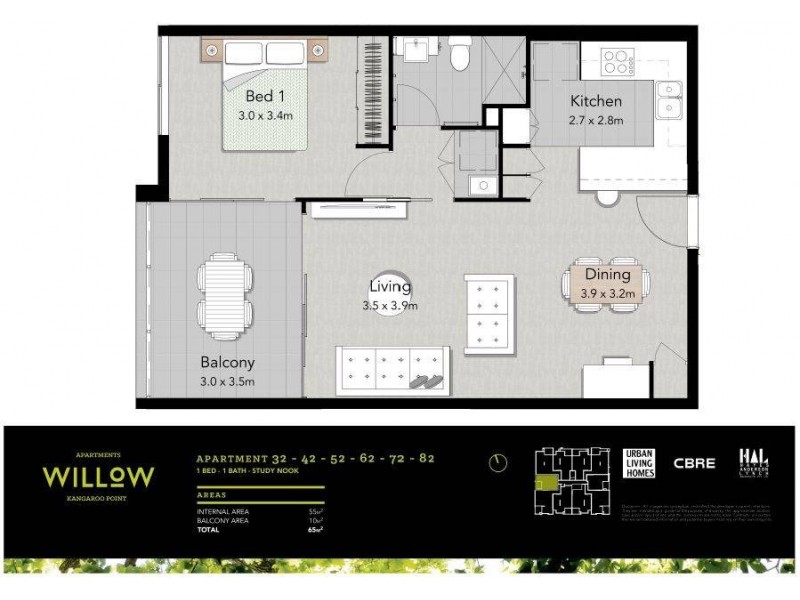 82/55 Princess Street, Kangaroo Point QLD 4169 Floorplan