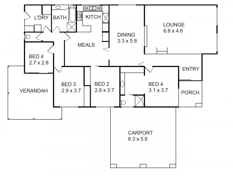 53 Monds Ave, Benalla VIC 3672 Floorplan