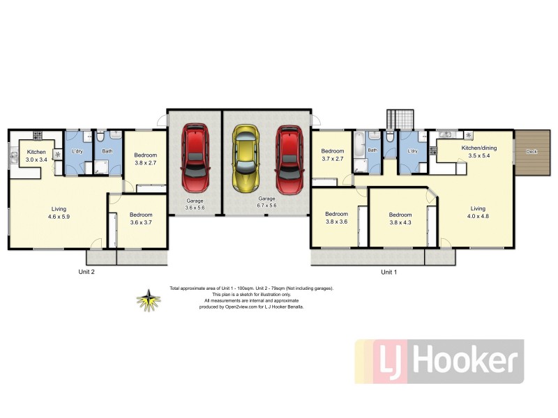 Units 1 & 2/1 Arundel Street, Benalla VIC 3672 Floorplan