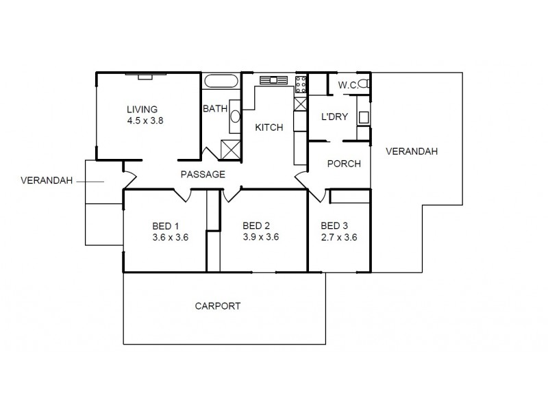 60 Wedge St, Benalla VIC 3672 Floorplan