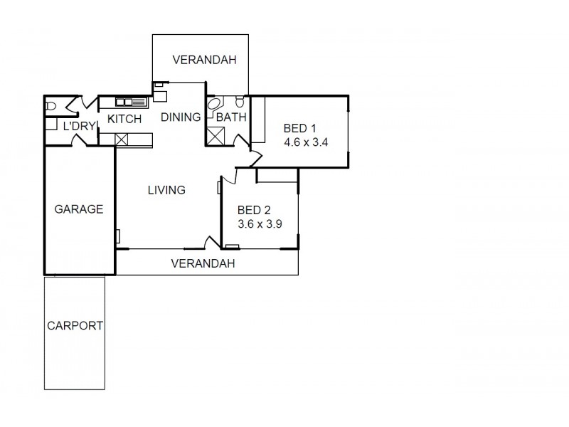 2/90 Clarke Street, Benalla VIC 3672 Floorplan
