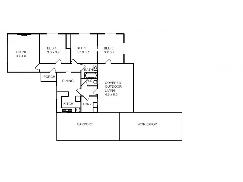 44 Deas Street, Benalla VIC 3672 Floorplan