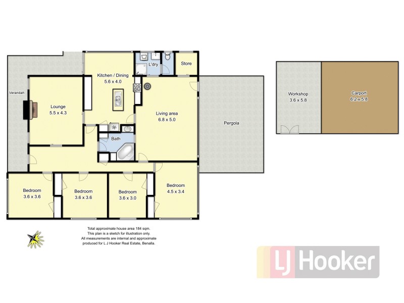 13 Goomalibee Street, Benalla VIC 3672 Floorplan