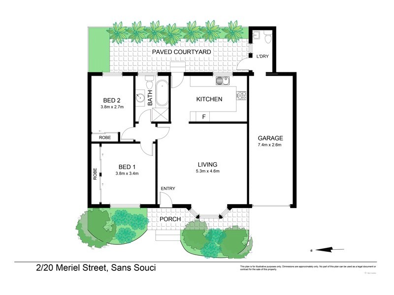 2/20 Meriel Street, Sans Souci NSW 2219 Floorplan