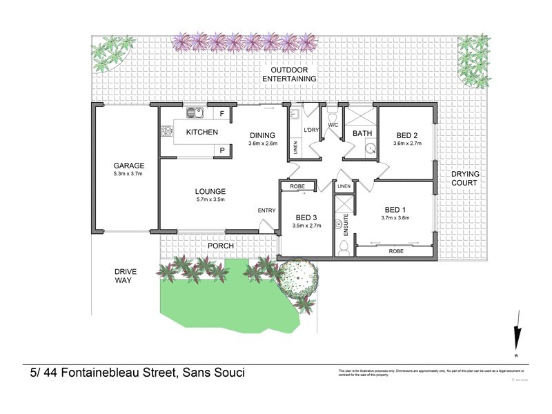 5/44 Fontainebleau Street, Sans Souci NSW 2219 Floorplan