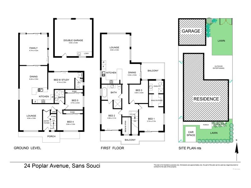 24 Poplar Avenue, Sans Souci NSW 2219 Floorplan