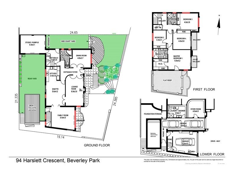 94 Harslett Crescent, Beverley Park NSW 2217 Floorplan