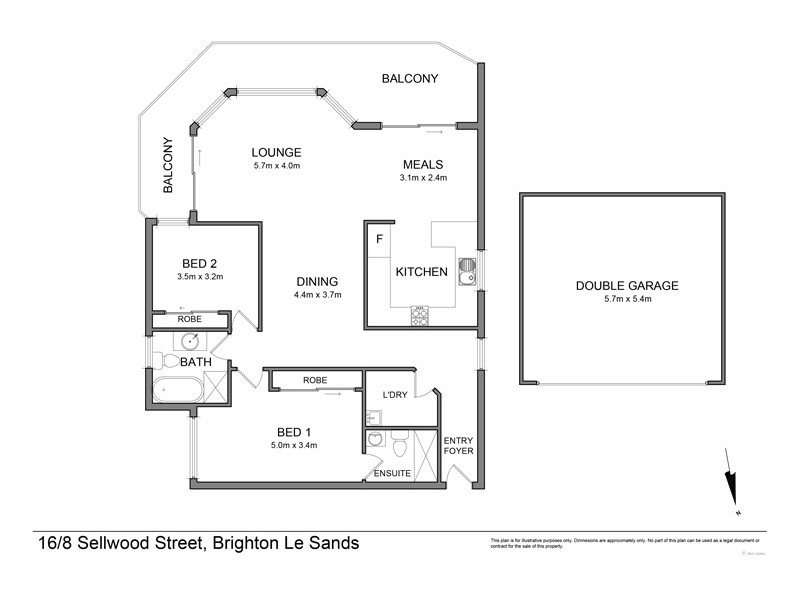 16/8-12 Sellwood Street, Brighton-le-sands NSW 2216 Floorplan