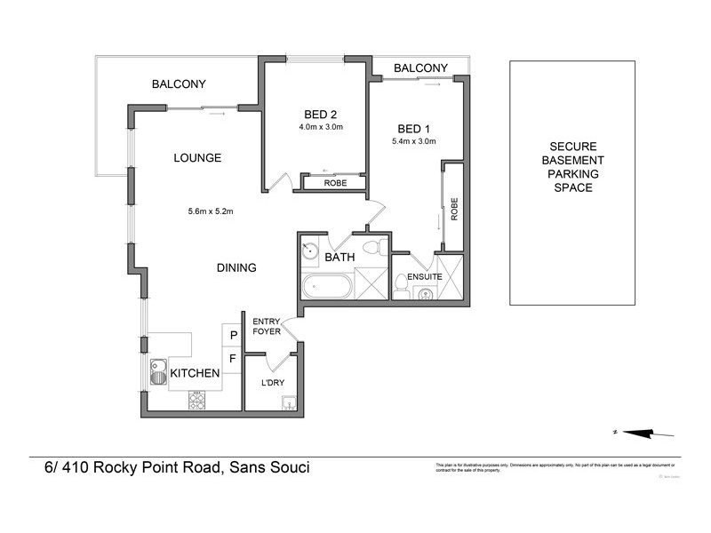 6/410 Rocky Point Road, Sans Souci NSW 2219 Floorplan