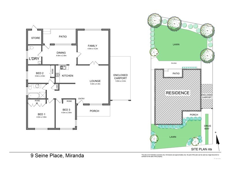 9 Seine Place, Miranda NSW 2228 Floorplan