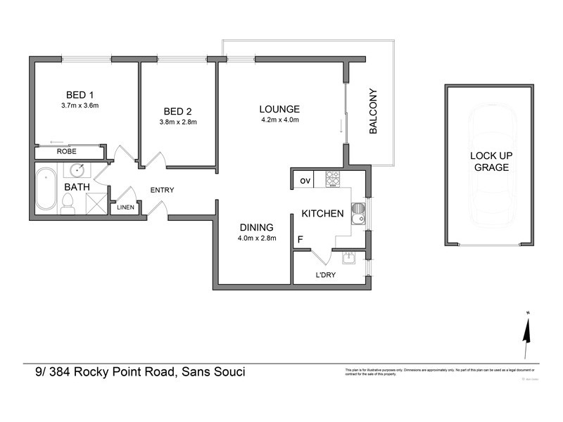 9/384 Rocky Point Road, Sans Souci NSW 2219 Floorplan
