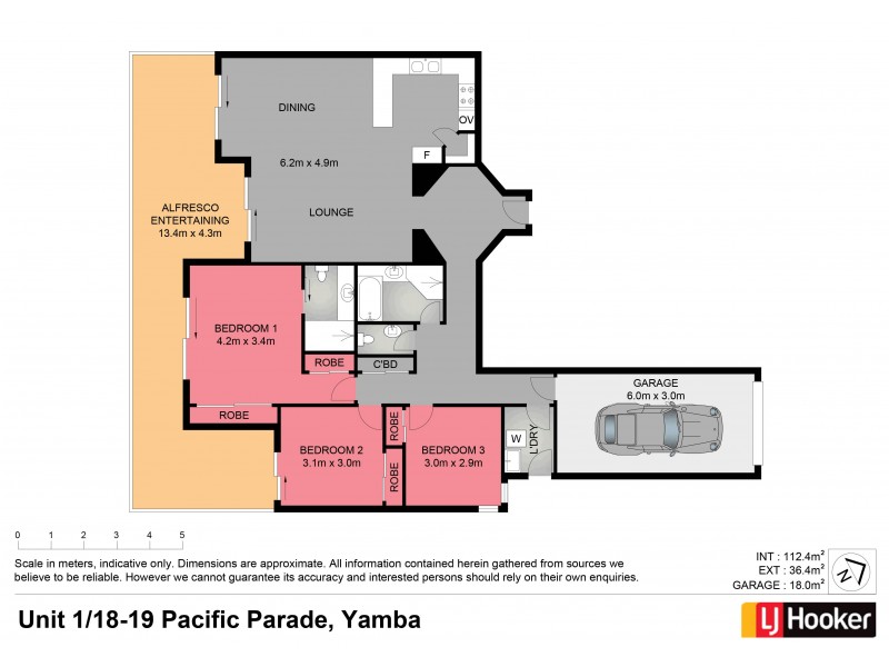 Unit 3-1/18-19 Pacific Parade, Yamba NSW 2464 Floorplan