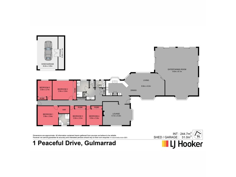 1 Peaceful Drive, Gulmarrad NSW 2463 Floorplan