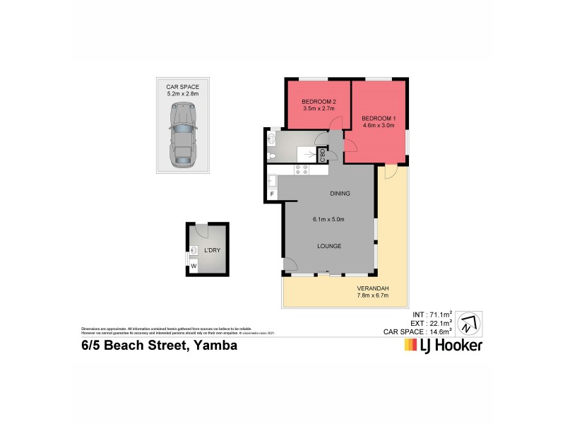 6/5 Beach Street, Yamba NSW 2464 Floorplan