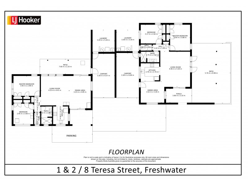 1 & 2/8 Teresa Street, Freshwater QLD 4870 Floorplan