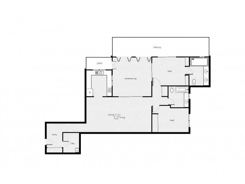 1312/2 Greenslopes Street, Cairns North QLD 4870 Floorplan