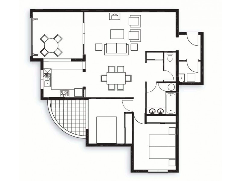 1314/2 Greenslopes Street, Cairns North QLD 4870 Floorplan