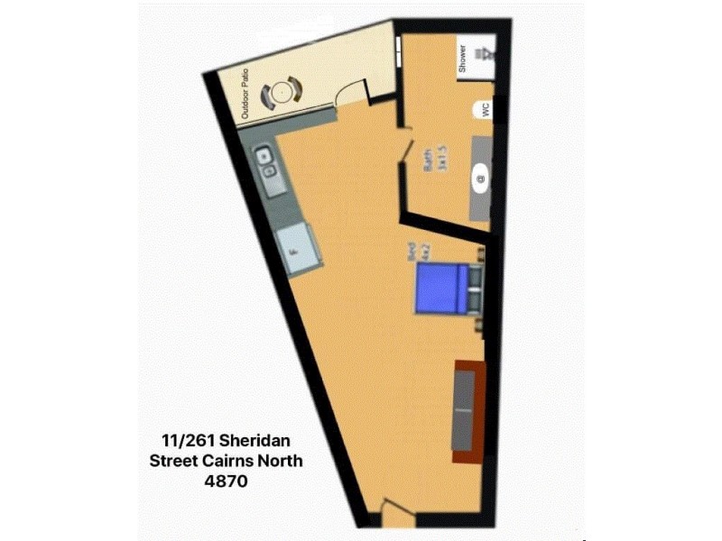 11/261-265 Sheridan Street, Cairns North QLD 4870 Floorplan