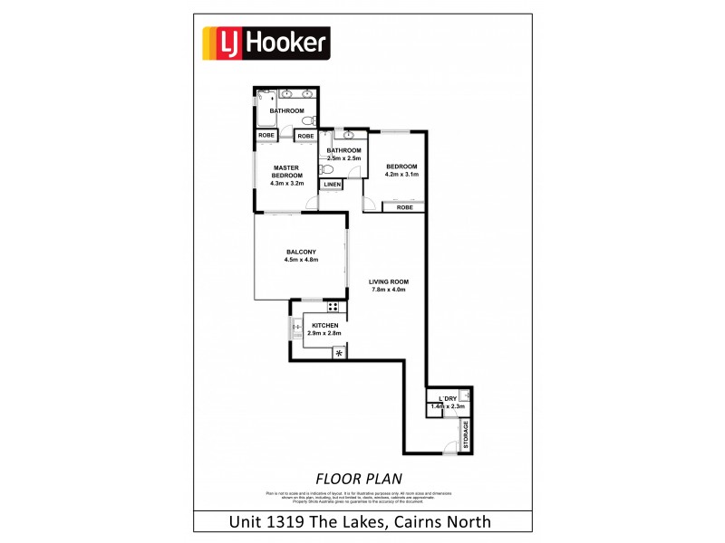 1319/2-10 Greenslopes Street, Cairns North QLD 4870 Floorplan