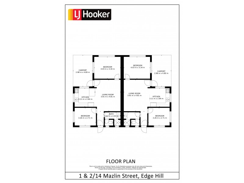 1 & 2/14 Mazlin Street, Edge Hill QLD 4870 Floorplan