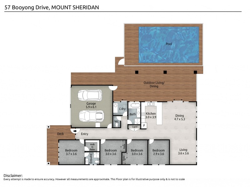 57 Booyong Drive, Mount Sheridan QLD 4868 Floorplan