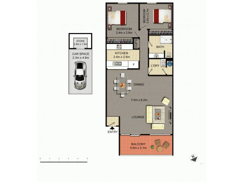 35/12 Howitt Street, Kingston ACT 2604 Floorplan