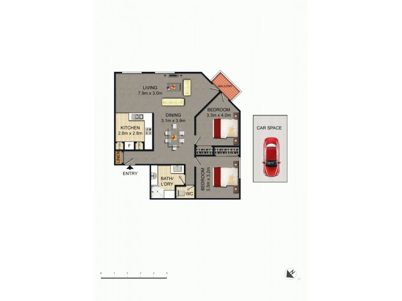 14/2 Antis Street, Phillip ACT 2606 Floorplan