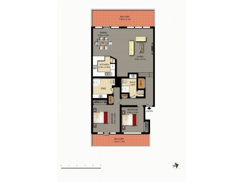 F6/2 Currie Crescent, Griffith ACT 2603 Floorplan
