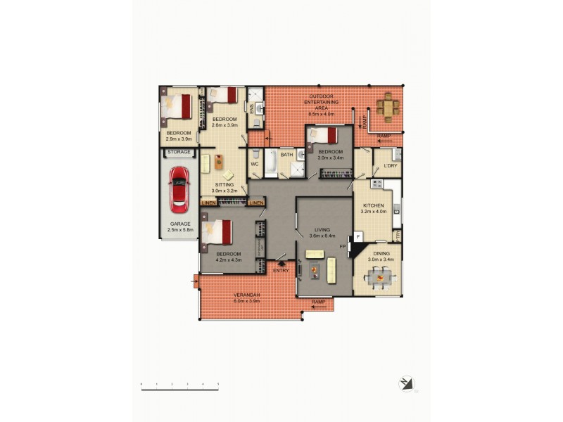 80 Captain Cook Crescent, Griffith ACT 2603 Floorplan