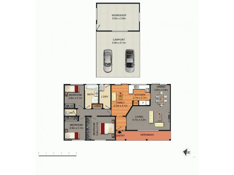 50 Barraclough Crescent, Monash ACT 2904 Floorplan