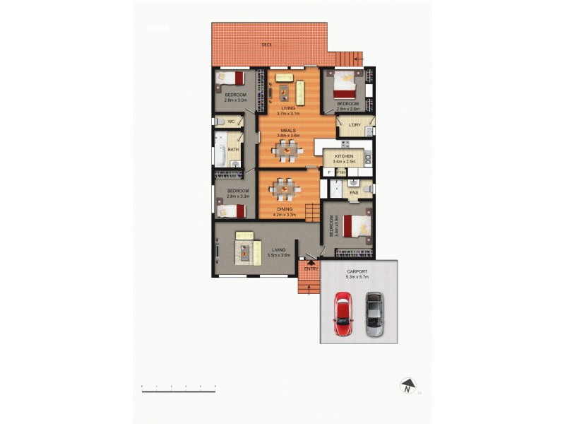 5 Bainbridge Close, Chisholm ACT 2905 Floorplan