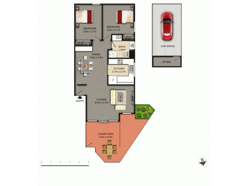 44/94 Giles Street, Kingston ACT 2604 Floorplan