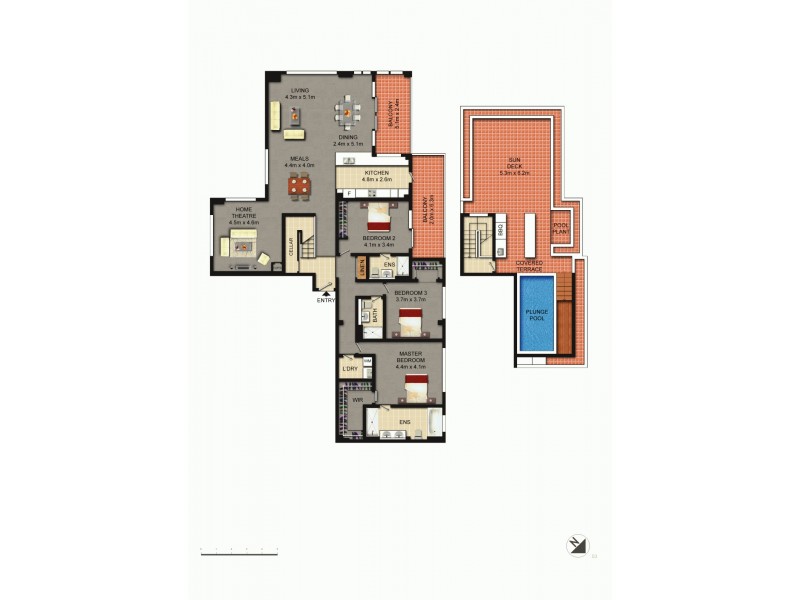 183/15 Coranderrk Street, City ACT 2601 Floorplan