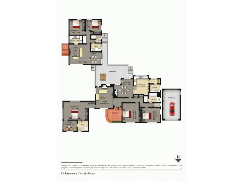 23 Tasmania Circle, Forrest ACT 2603 Floorplan