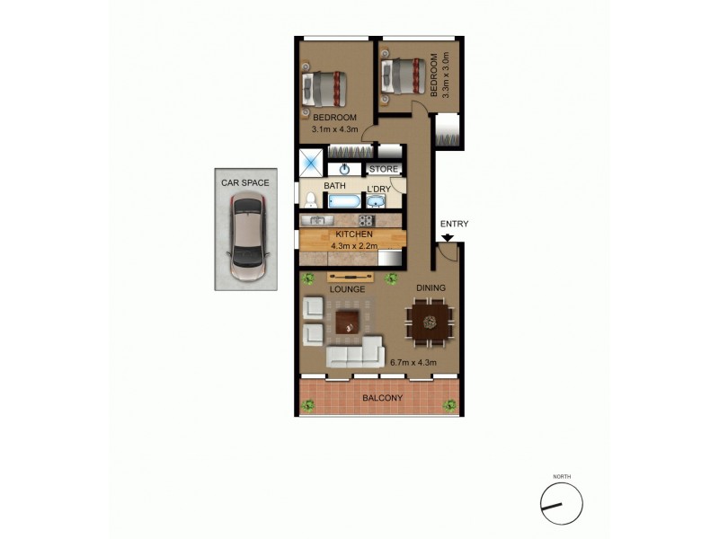 36/8 Giles Street, Griffith ACT 2603 Floorplan