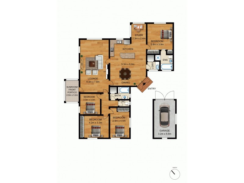 18 Belmore Gardens, Barton ACT 2600 Floorplan
