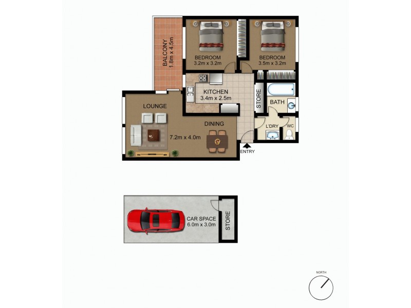 2/4 Heard Street, Mawson ACT 2607 Floorplan