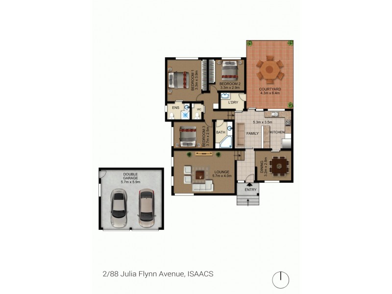 2/88 Julia Flynn Avenue, Isaacs ACT 2607 Floorplan