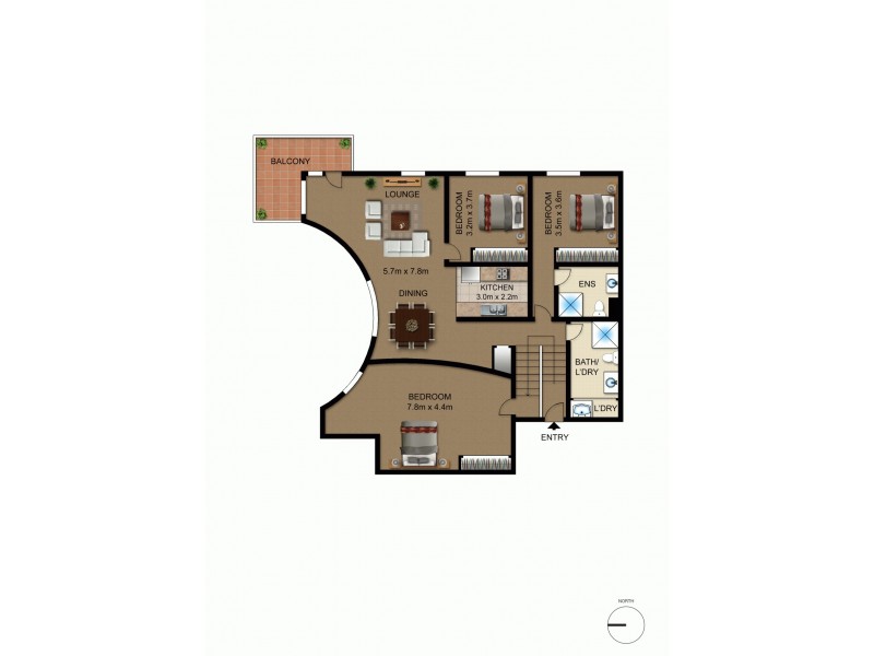 131/77 Northbourne Avenue, Turner ACT 2612 Floorplan
