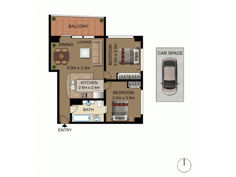 507/2 Akuna Street, Canberra ACT 2600 Floorplan
