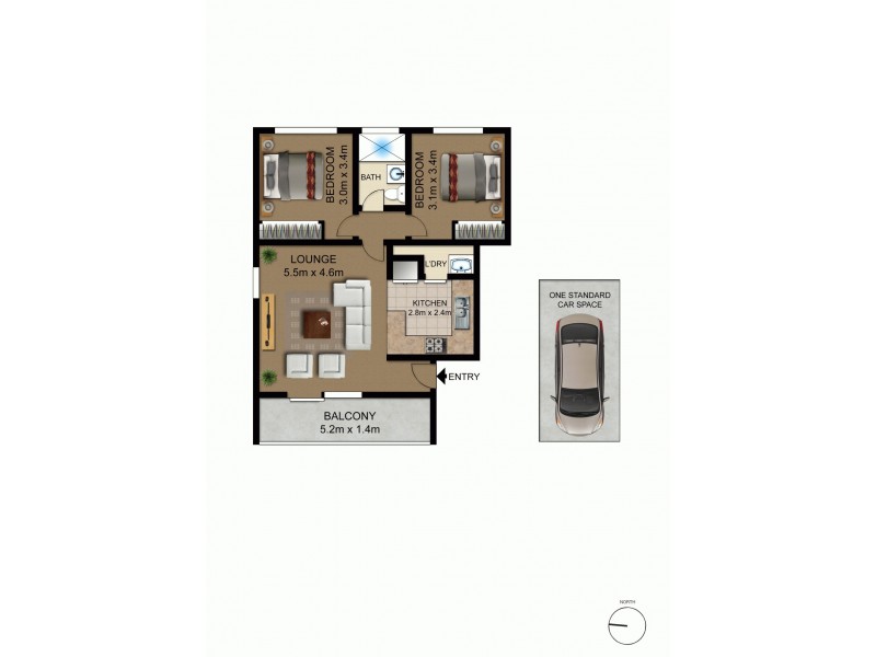 3/26 Disney Court, Belconnen ACT 2617 Floorplan