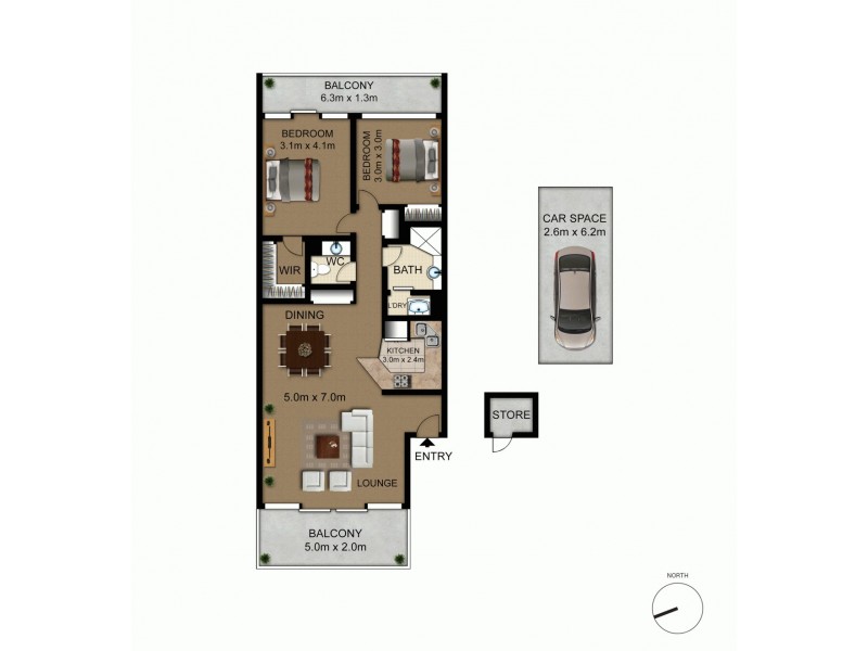 J2/2 Currie Crescent, Griffith ACT 2603 Floorplan