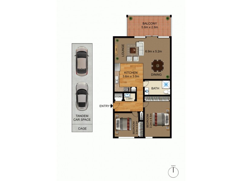 47/10 Thynne Street, Bruce ACT 2617 Floorplan